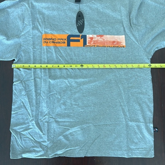 Formula One Grand Prix t-shirtx gray, O/S size very big/wide/long. Unworn NWT. - Picture 6 of 8